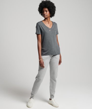Organic Cotton Pocket V-Neck T-Shirt Image 2