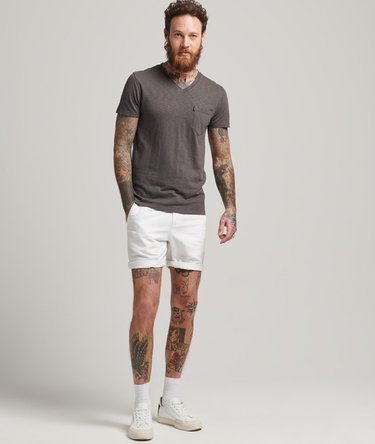 Organic Cotton V Neck Slub Pocket T-Shirt Image 2