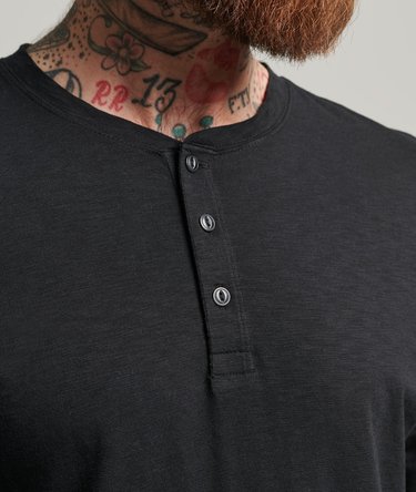 Organic Cotton Studios Slub Long Sleeve Henley Top Image 3