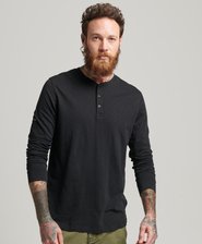 Camiseta flameada de algod&oacute;n org&aacute;nico y manga larga con cuello panadero Studios