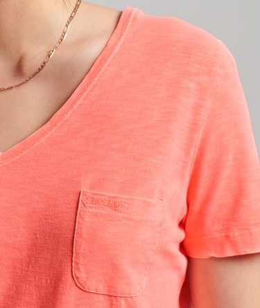 Organic Cotton Pocket V-Neck T-Shirt Image 4