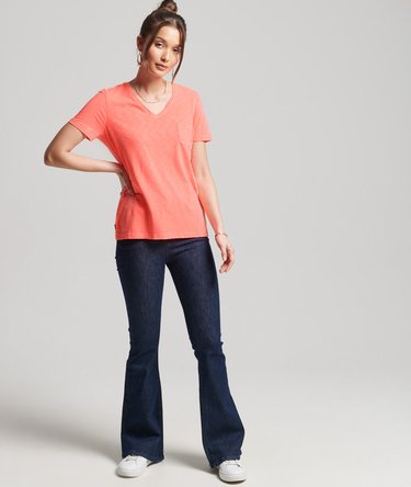 Organic Cotton Pocket V-Neck T-Shirt Image 2