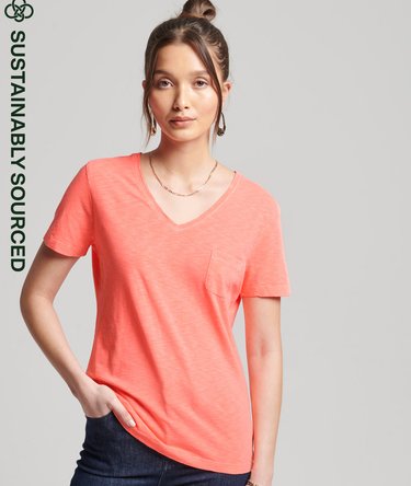 Organic Cotton Pocket V-Neck T-Shirt Image 1