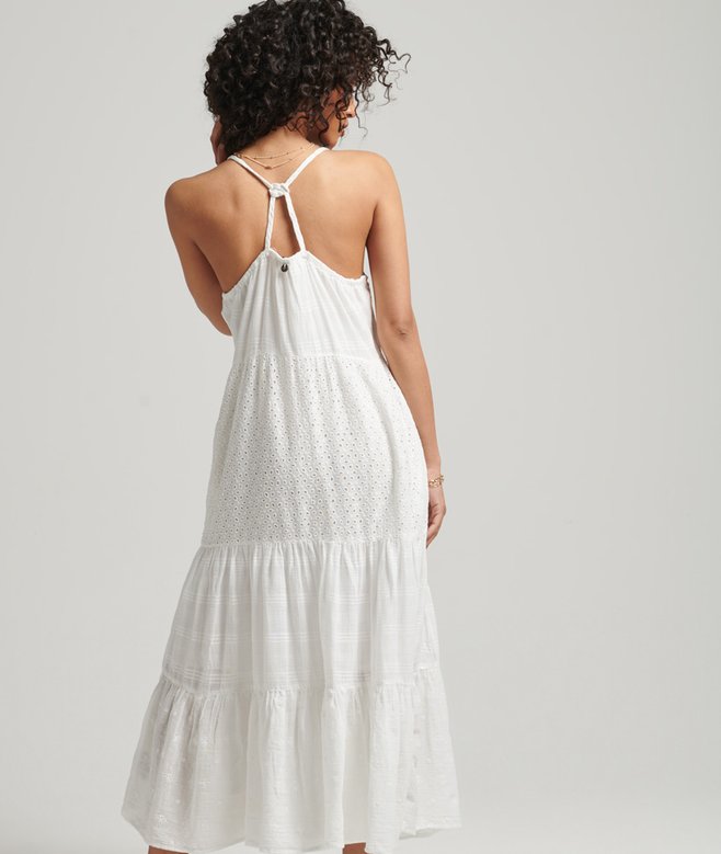 womens Vintage Lace Cami Maxi Dress in Brilliant White | Superdry US womens Vintage Lace Cami Maxi Dress in Brilliant White | Superdry US