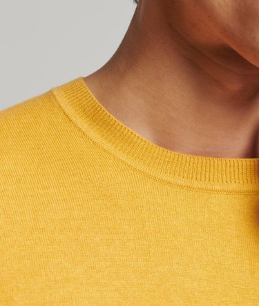 Rundhalsad tröja i ekologisk bomull och kashmir Image 4