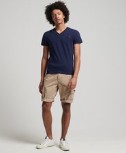 T-shirt classique à col V en coton bio