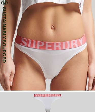 Bas de bikini en coton biologique avec grand logo Image 1