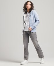 Organic Cotton Vintage Logo Zip Hoodie