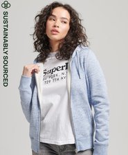 Organic Cotton Vintage Logo Zip Hoodie