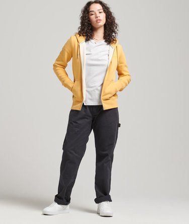 Organic Cotton Vintage Logo Zip Hoodie Image 2