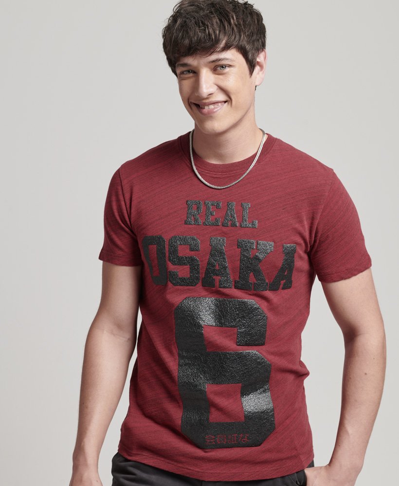 mens Real Osaka 6 T-Shirt in State Red Marl | Superdry CA-EN