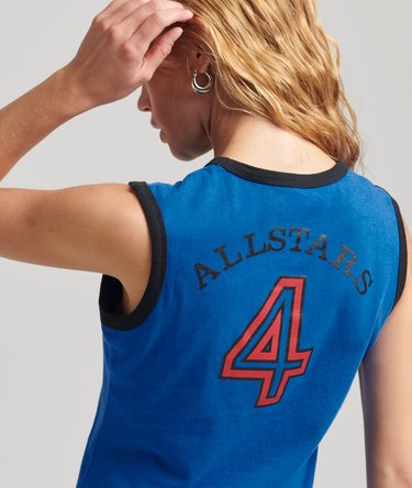 Camiseta sin mangas, felpa rizada, ribetes, Vintage Allstars MM Image 3