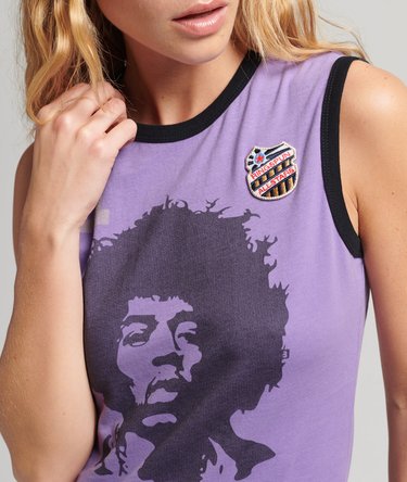 Camiseta sin mangas, felpa rizada, ribetes, Vintage Allstars JH Image 4
