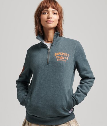 Bluza dresowa oversize Track & Field na zamek o długości 1/2 Image 1