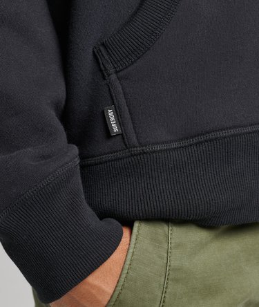 Organic Cotton Vintage Logo Embroidered Zip Hoodie Image 4