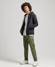 Organic Cotton Vintage Logo Embroidered Zip Hoodie