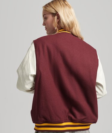 Oversized College Varsity Jacket Image 3