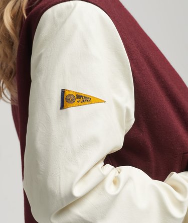 Oversized College Varsity Jacket Image 5