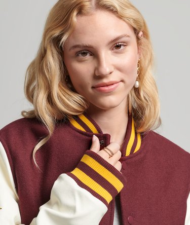 Oversized College Varsity Jacket Image 4