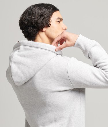 Sweat à capuche zippé en coton bio avec logo brodé Vintage Image 4