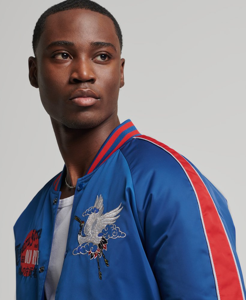 mens Vintage Sukajan Jacket in REGAL BLUE | Superdry CA-EN