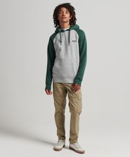 Organic Cotton Vintage Logo Baseball Hoodie