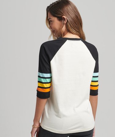 T-shirt a righe con maniche raglan in cotone biologico Cali 2.0 Image 3