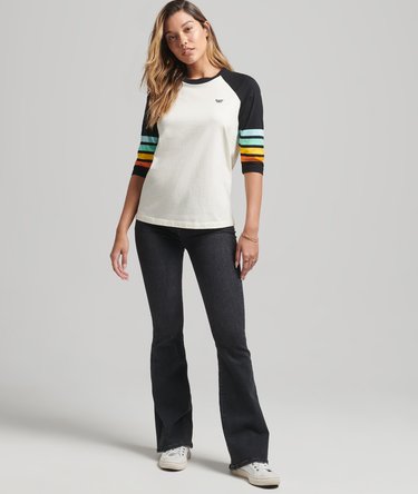 T-shirt a righe con maniche raglan in cotone biologico Cali 2.0 Image 2
