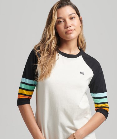T-shirt a righe con maniche raglan in cotone biologico Cali 2.0 Image 1