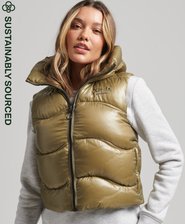 Shine Quilt Cropped Padded Gilet