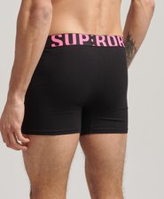 Organic Cotton Dual Logo Boxers Double Pack