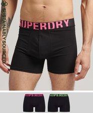 Organic Cotton Dual Logo Boxers Double Pack