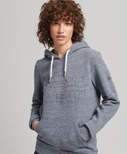 Embossed Graphic Logo Hoodie