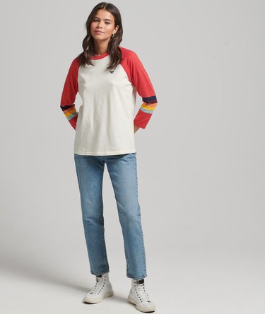 Vintage Cali Stripe Raglan Top Image 4