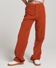 Vintage corduroy broek met wijde pijpen