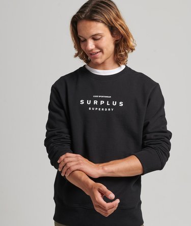 Løstsittende Surplus-genser med rund hals og grafikk Image 1
