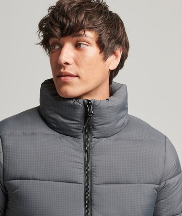 Non Hooded Sports Puffer Jacket Image 3