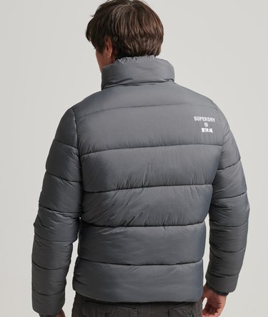 Non Hooded Sports Puffer Jacket Image 2