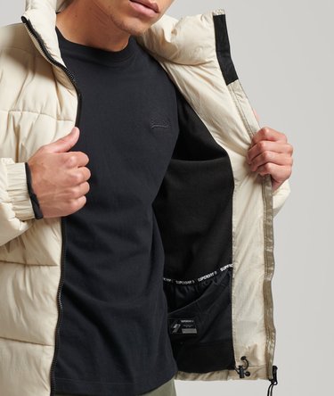 Non Hooded Sports Puffer Jacket Image 6