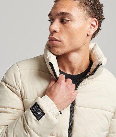 Non Hooded Sports Puffer Jacket Image 2