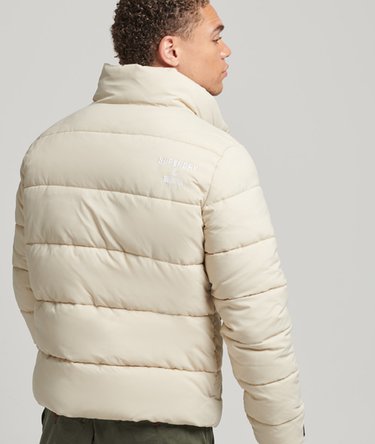 Non Hooded Sports Puffer Jacket Image 3