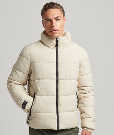 Non Hooded Sports Puffer Jacket Image 1