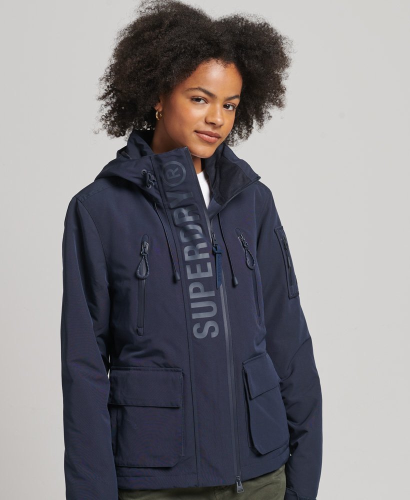 Dames Ultimate SD-Windcheater jas met capuchon in nordic chrome