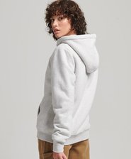 Essential hoodie met rits en borgvoering