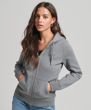 Organic Cotton Essential Logo Zip Hoodie