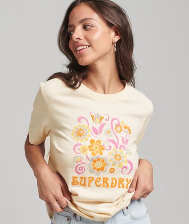 T-shirt à fleurs Brand Mark Image 1