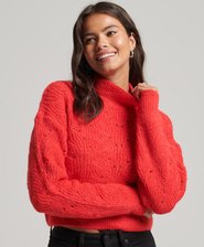 Pointelle Cable Knit Jumper