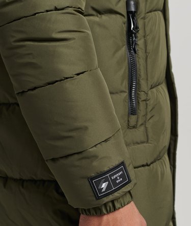 Pitkä hupullinen Logo-takki Image 4