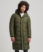 Pitkä hupullinen Logo-takki