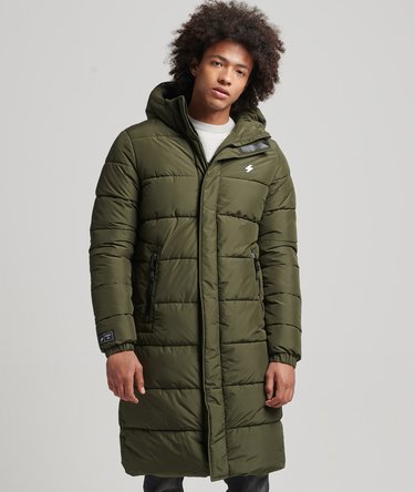 Pitkä hupullinen Logo-takki Image 1